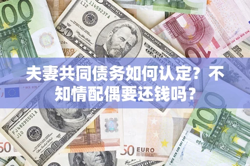 北京夫妻共同债务如何认定？不知情配偶要还钱吗？