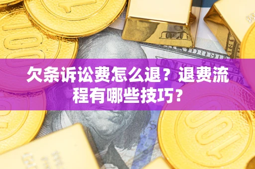 北京欠条诉讼费怎么退？退费流程有哪些技巧？