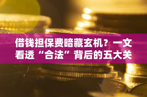 北京借钱担保费暗藏玄机？一文看透“合法”背后的五大关键陷阱
